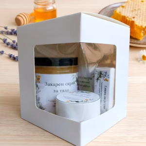 Подаръчен комплект козметика "Нежност от Кошера" с натурален меден сапун и мехлем